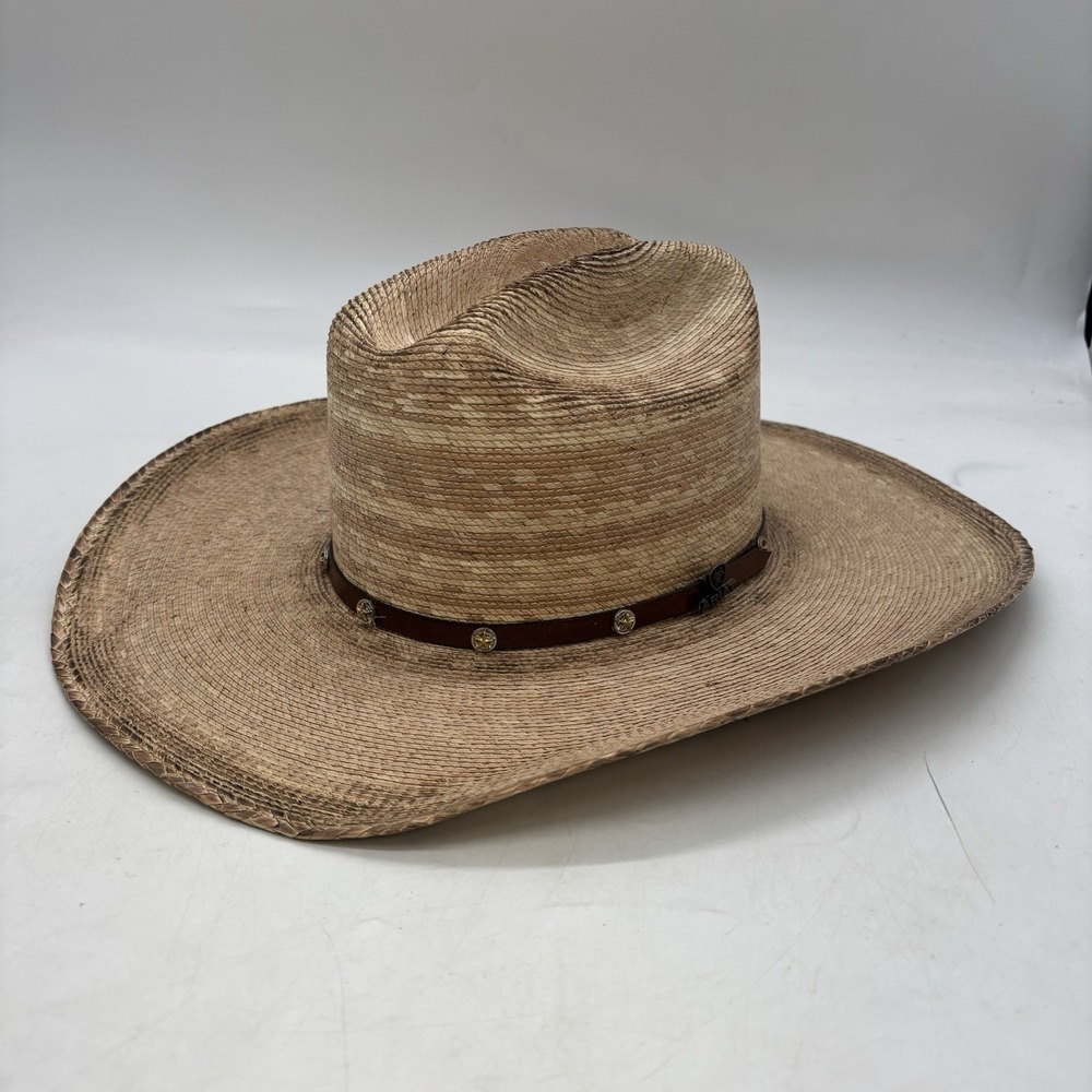 Ariat Unisex Fire Palm Western Straw Hat A65102 Mens 7 1/8 New No Box